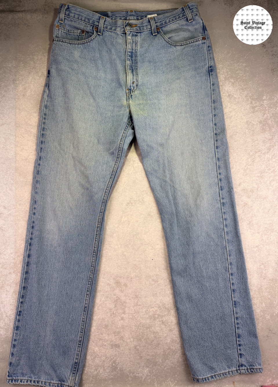 90s Vintage Levi's 505 Regular Fit Straight Leg Jeans Light Wash Denim W36 L32